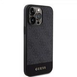 Guess iPhone 15 Pro Deksel Bottom Stripe MagSafe Svart