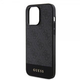 Guess iPhone 15 Pro Deksel Bottom Stripe MagSafe Svart