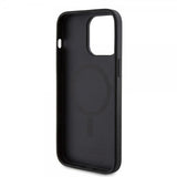 Guess iPhone 15 Pro Deksel Bottom Stripe MagSafe Svart