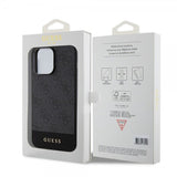 Guess iPhone 15 Pro Deksel Bottom Stripe MagSafe Svart