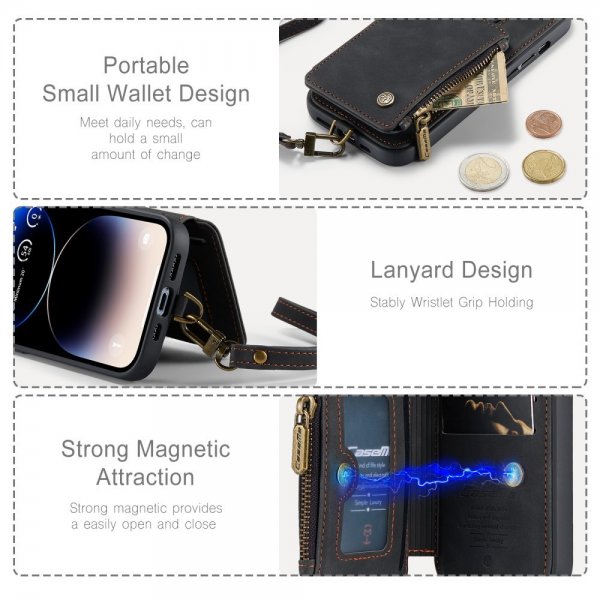 CaseMe iPhone 15 Pro Deksel C20 Series Svart