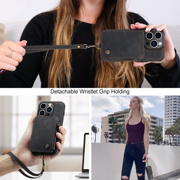 CaseMe iPhone 15 Pro Deksel C20 Series Svart