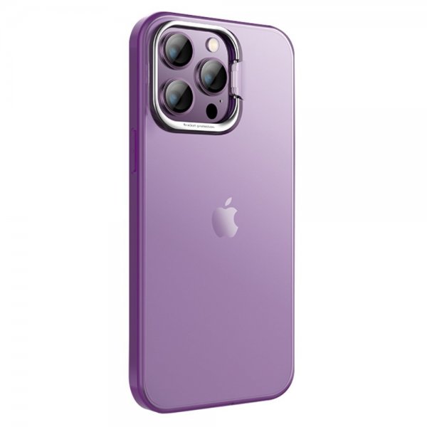 X-Level iPhone 15 Pro Deksel Camera Frame Kickstand Lilla