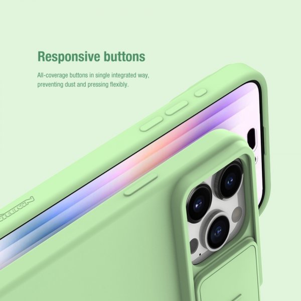 Nillkin iPhone 15 Pro Deksel CamShield Silky Lyseblå