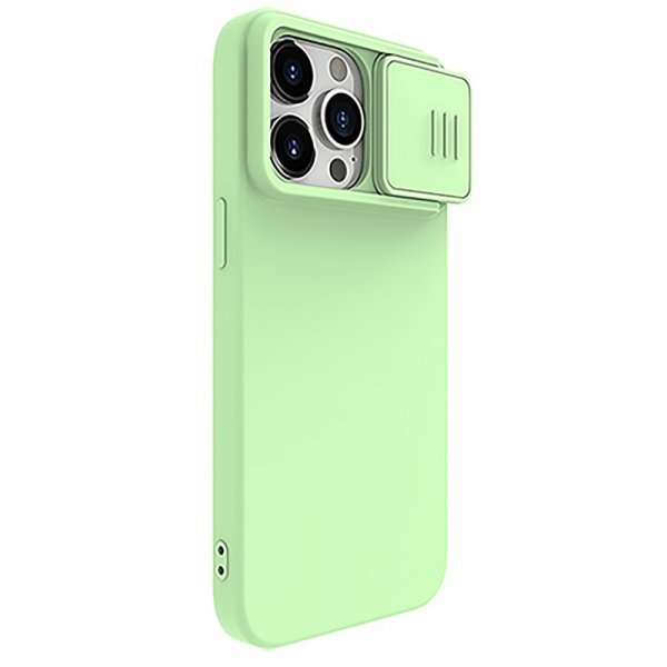Nillkin iPhone 15 Pro Deksel CamShield Silky MagSafe Lysegrønn