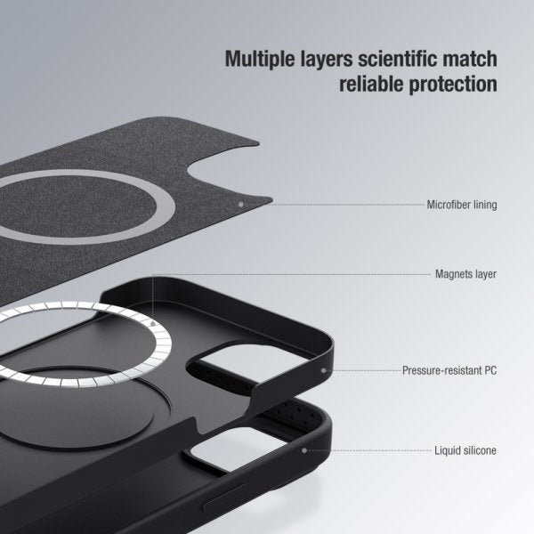 Nillkin iPhone 15 Pro Deksel CamShield Silky MagSafe Lysegrønn