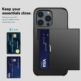 iPhone 15 Pro Deksel Card Slide Svart