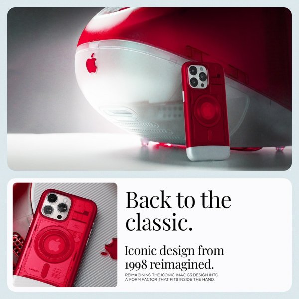 Spigen iPhone 15 Pro Deksel Classic C1 MagFit Ruby