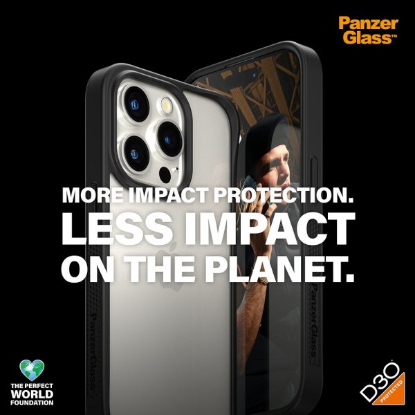 PanzerGlass iPhone 15 Pro Deksel ClearCase D3O Svart