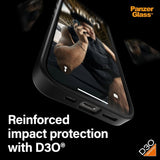 PanzerGlass iPhone 15 Pro Deksel ClearCase D3O Svart