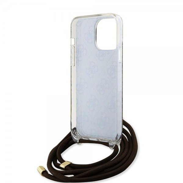 Guess iPhone 15 Pro Deksel Crossbody Cord Brun