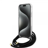 Guess iPhone 15 Pro Deksel Crossbody Cord Svart