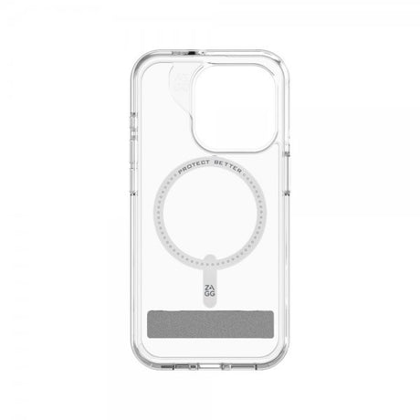 Zagg iPhone 15 Pro Deksel Crystal Palace Snap Kickstand Transparent