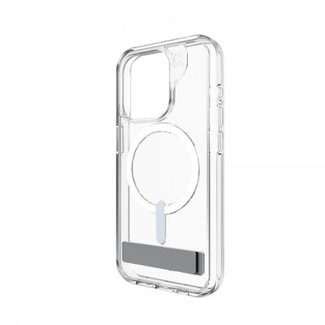 Zagg iPhone 15 Pro Deksel Crystal Palace Snap Kickstand Transparent