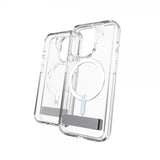 Zagg iPhone 15 Pro Deksel Crystal Palace Snap Kickstand Transparent