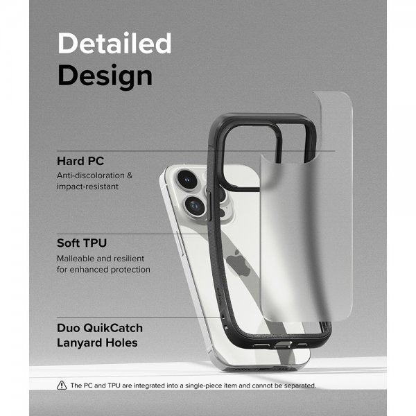 Ringke iPhone 15 Pro Deksel Fusion Bold Matte Black