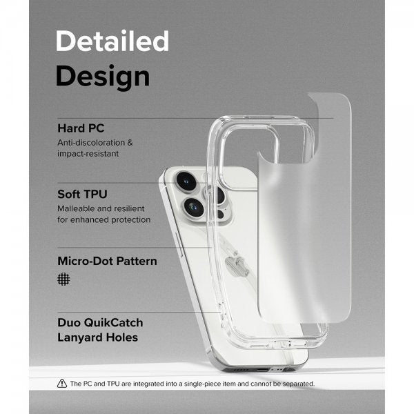 Ringke iPhone 15 Pro Deksel Fusion Matte Clear