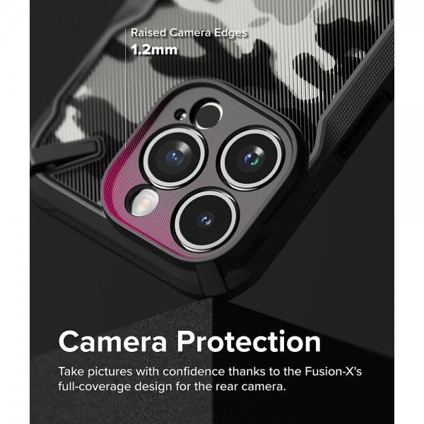 Ringke iPhone 15 Pro Deksel Fusion X Design Camo Black
