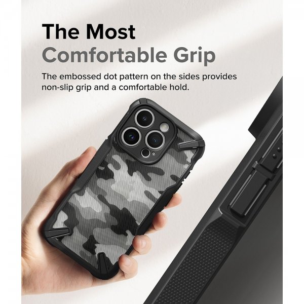 Ringke iPhone 15 Pro Deksel Fusion X Design Camo Black