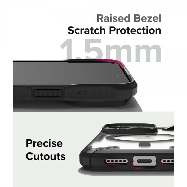 Ringke iPhone 15 Pro Deksel Fusion X Magnetic Matte Black