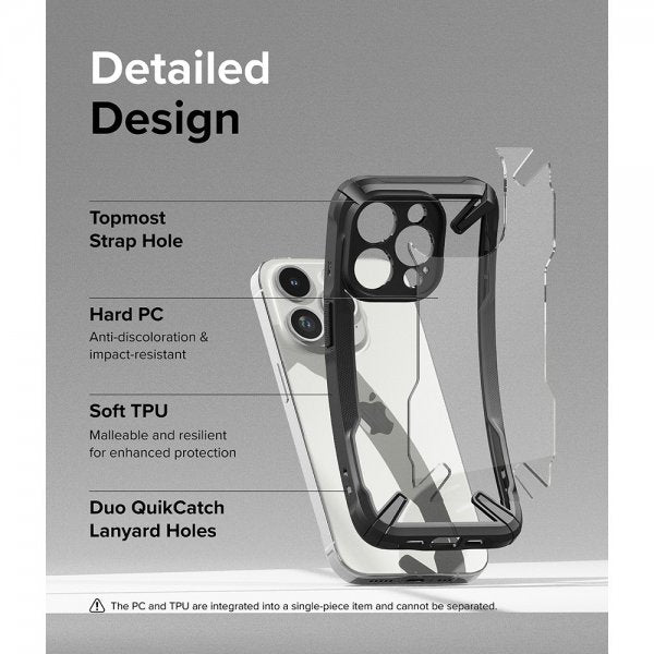 Ringke iPhone 15 Pro Deksel Fusion X Svart