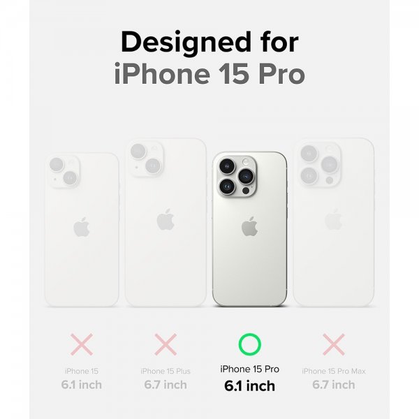 Ringke iPhone 15 Pro Deksel Fusion X Svart