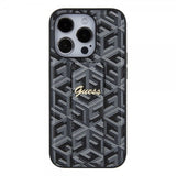 Guess iPhone 15 Pro Deksel G Cube Grip Stand Svart