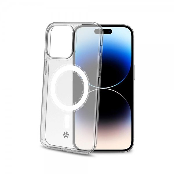 Celly iPhone 15 Pro Deksel GELSKINMAG MagSafe Transparent