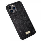 Sulada iPhone 15 Pro Deksel Glitter Svart