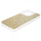iPhone 15 Pro Deksel Glitterpaljetter Gull