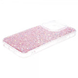 iPhone 15 Pro Deksel Glitterpaljetter Rosa