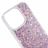 iPhone 15 Pro Deksel Glitterpaljetter Rosa