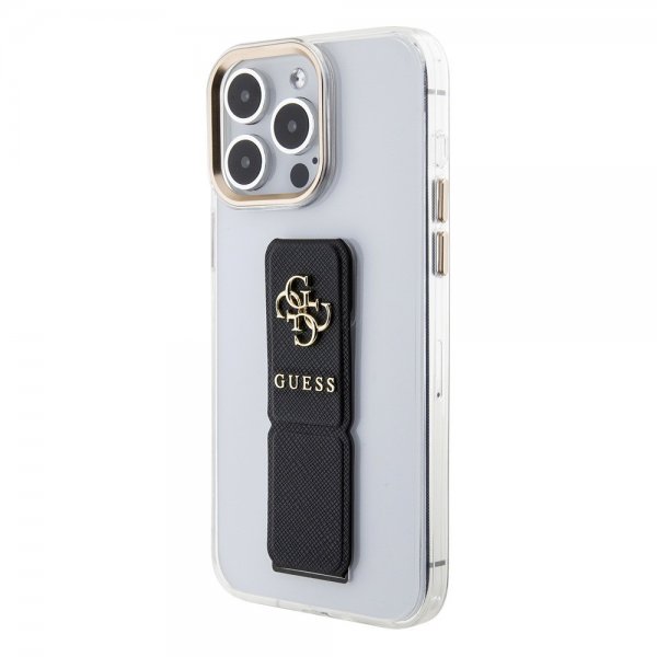 Guess iPhone 15 Pro Deksel Grip Stand Clear Transparent