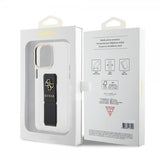 Guess iPhone 15 Pro Deksel Grip Stand Clear Transparent