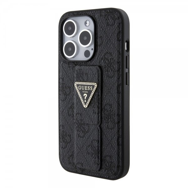 Guess iPhone 15 Pro Deksel Grip Stand Function Svart