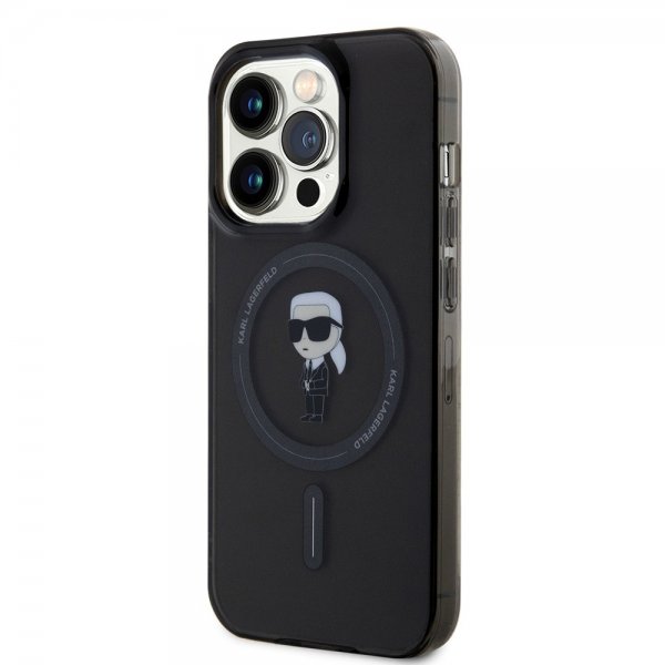 Karl Lagerfeld iPhone 15 Pro Deksel Ikonik MagSafe Svart