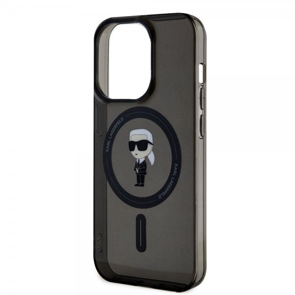 Karl Lagerfeld iPhone 15 Pro Deksel Ikonik MagSafe Svart
