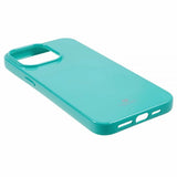 Mercury iPhone 15 Pro Deksel Jelly Glitter Cyan
