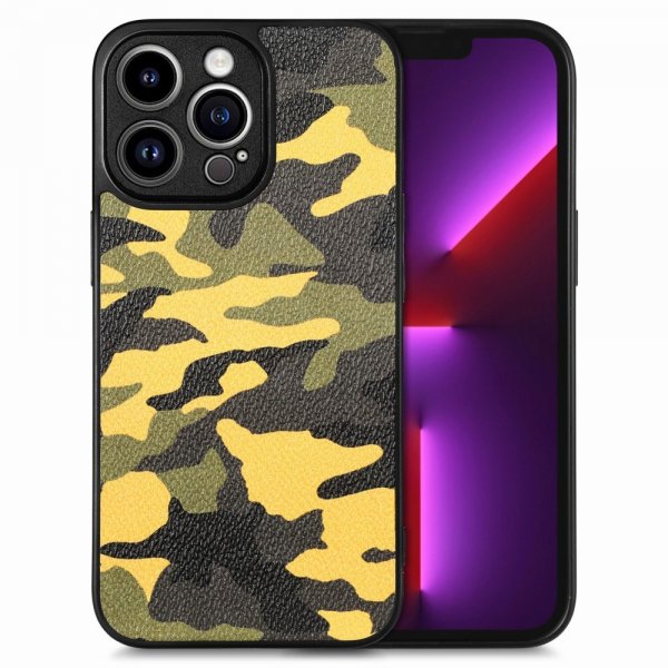 iPhone 15 Pro Deksel Kamuflasje Gul
