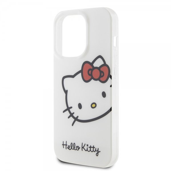 Hello Kitty iPhone 15 Pro Deksel Kitty Logo Hvit