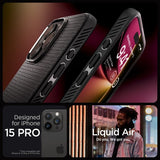 Spigen iPhone 15 Pro Deksel Liquid Air Matte Black