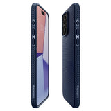 Spigen iPhone 15 Pro Deksel Liquid Air Navy Blue