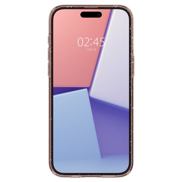 Spigen iPhone 15 Pro Deksel Liquid Crystal Glitter Rose Quartz