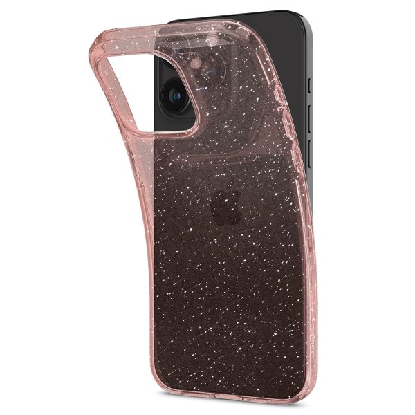 Spigen iPhone 15 Pro Deksel Liquid Crystal Glitter Rose Quartz