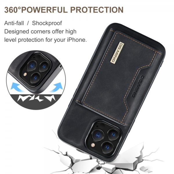 Dg.Ming iPhone 15 Pro Deksel M2 Series Avtakbart Kortholder Svart