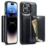 Dg.Ming iPhone 15 Pro Deksel M3 Series Avtakbart Kortholder Glitter Svart