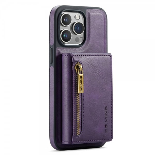Dg.Ming iPhone 15 Pro Deksel M5 Series Avtakbart Kortholder Lilla