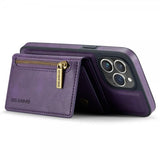 Dg.Ming iPhone 15 Pro Deksel M5 Series Avtakbart Kortholder Lilla