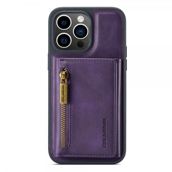 Dg.Ming iPhone 15 Pro Deksel M5 Series Avtakbart Kortholder Lilla