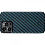 Pitaka iPhone 15 Pro Deksel MagEZ Case 4 Black/Blue Twill